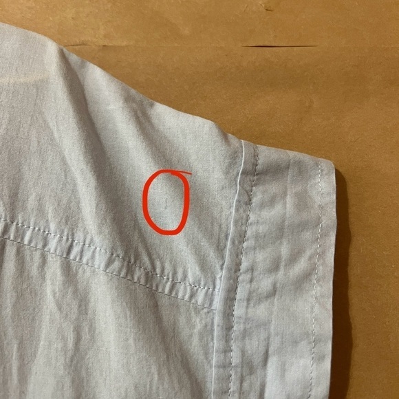 Citizens Of Humanity Penny Blouse Top Cotton Poplin Button Up Shirt Blue Size XL - Picture 11 of 13